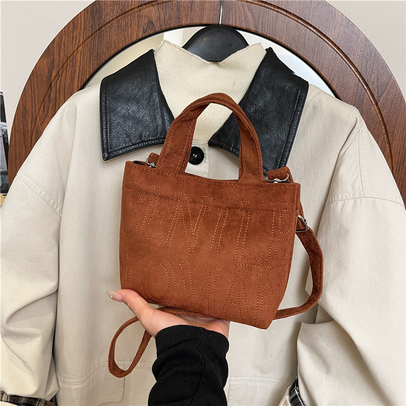 Embroidery Texture - New Retro Suede Crossbody Bag Gentlewoman