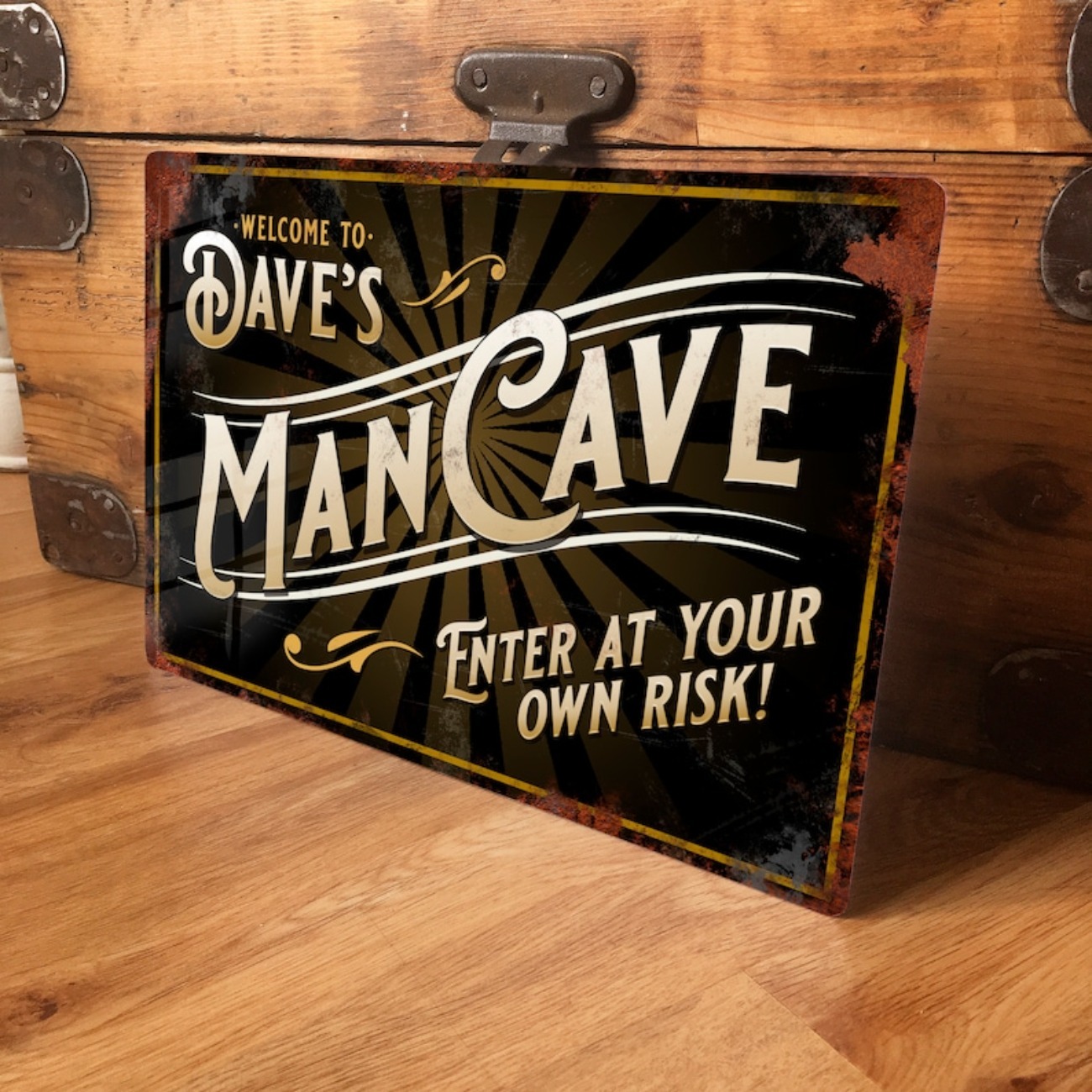Embroidery Water - Custom Personalised Vintage Man Cave Metal