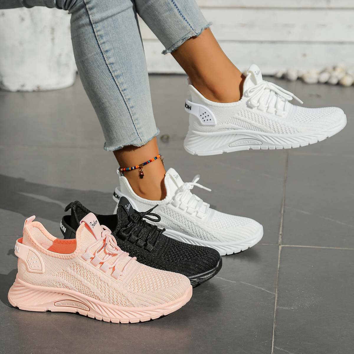 Embroidery Cotton - Women shoes casual sneaker fall new