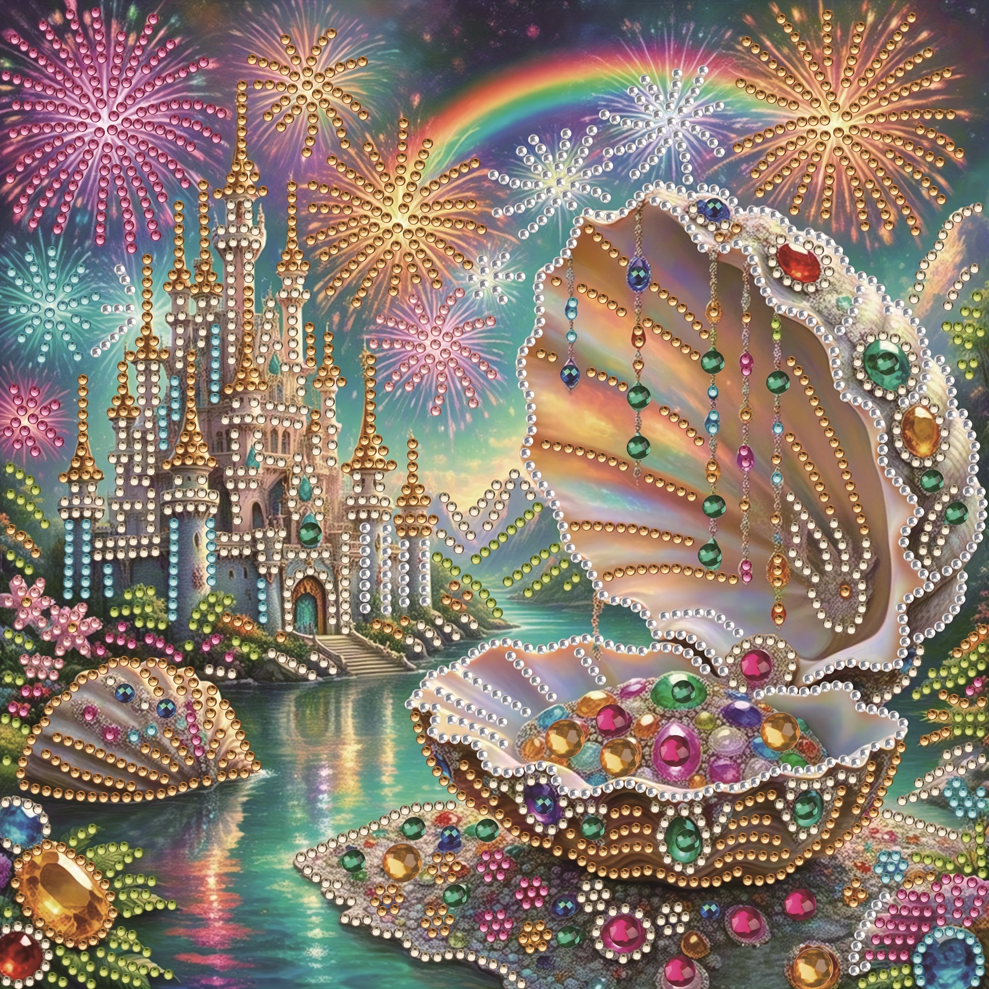Embroidery Motif - 1pc - Shell Pattern Diamond Painting