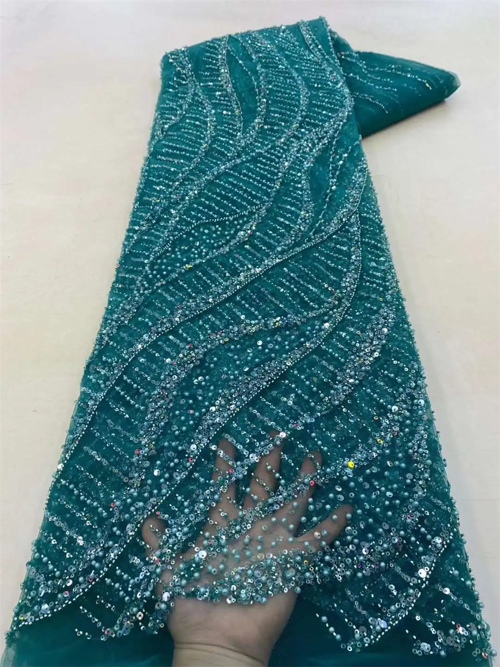 Embroidery Net Fabric - Wholesale 2025 African Sequins Beads Lace