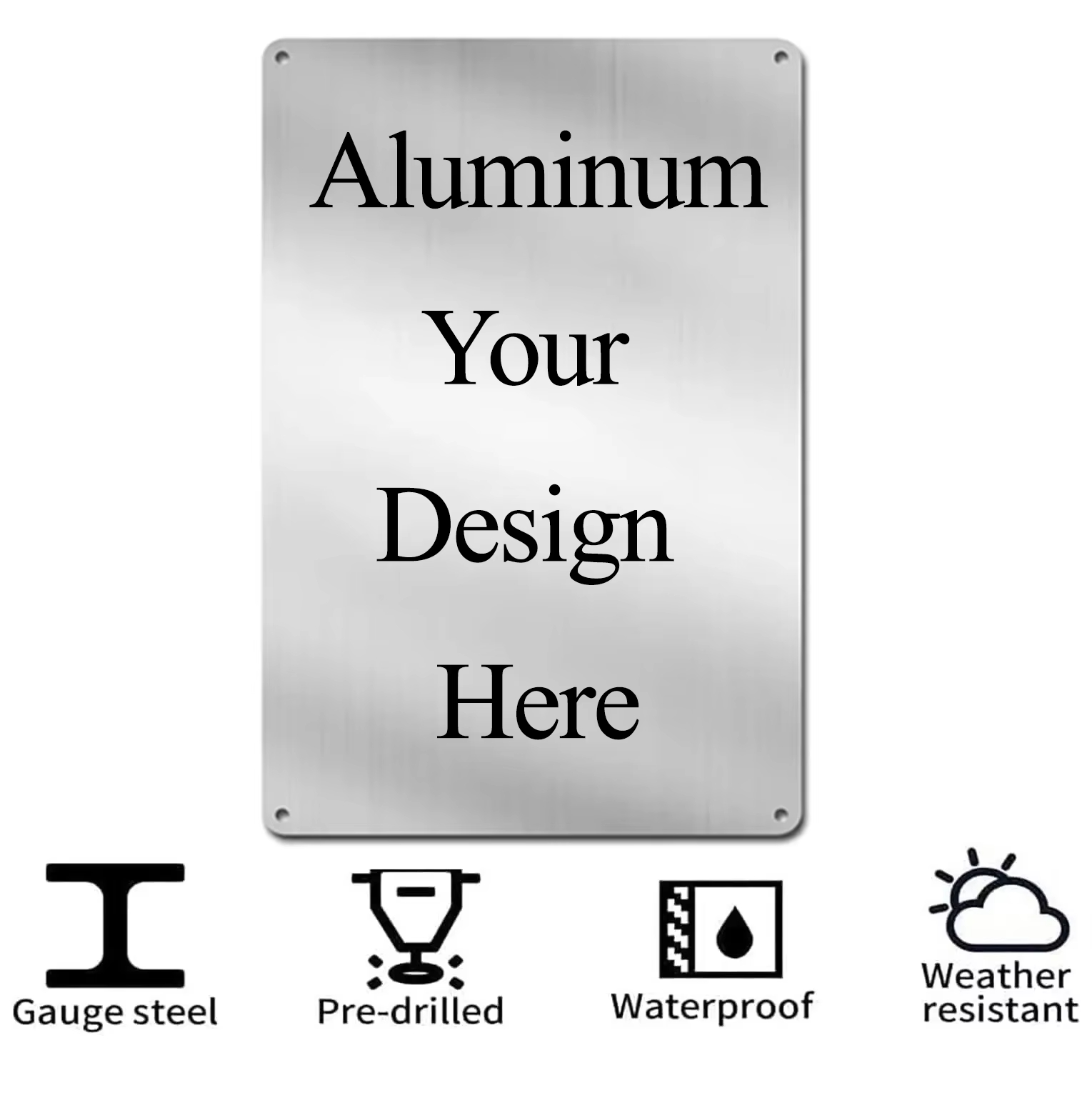 Embroidery Water - Custom Sign Metal Aluminum Plate Outdoor