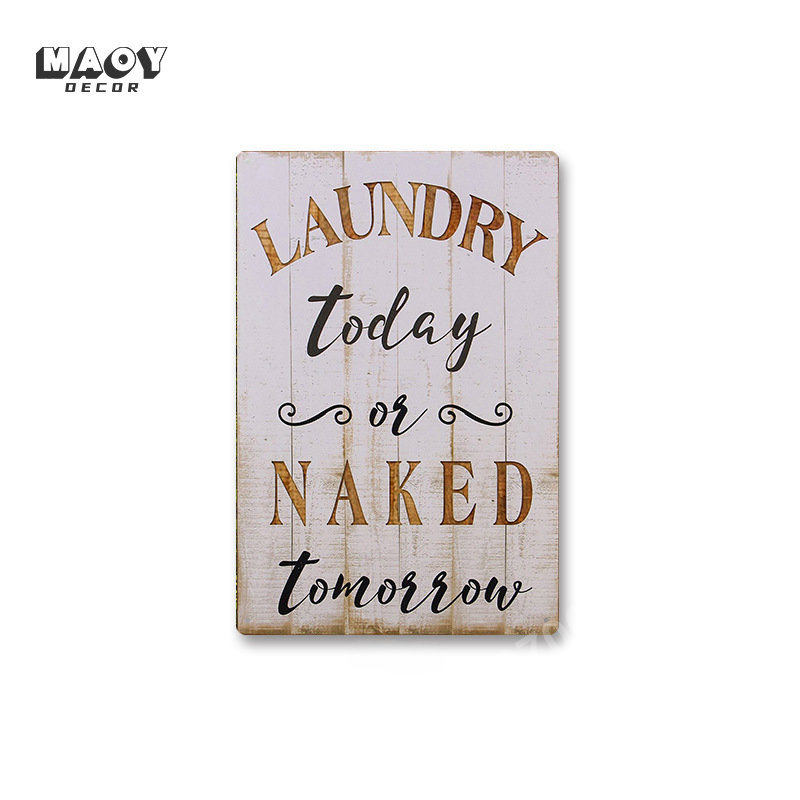 Slogan Metal Tin Sign Laundry  - Embroidery Water のレビューと価格