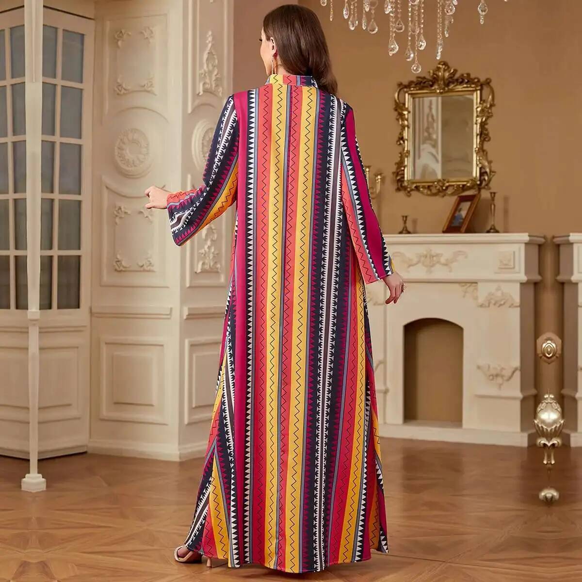4264 Dubai Muslim Abaya New Fa - Embroidery Yellow Dress のレビューと価格
