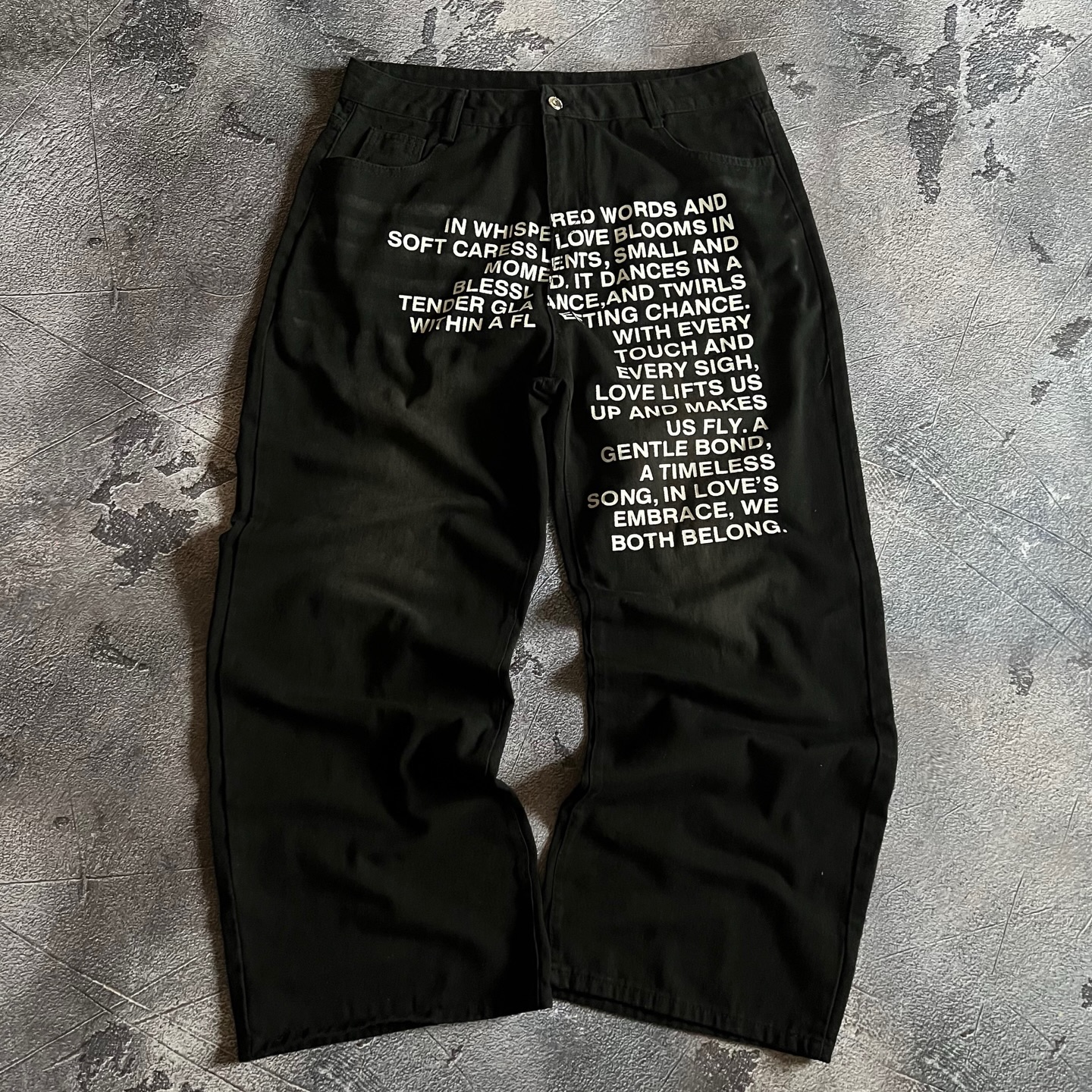 American Pattern Letter Jeans  - Embroidery Cotton のレビューと価格