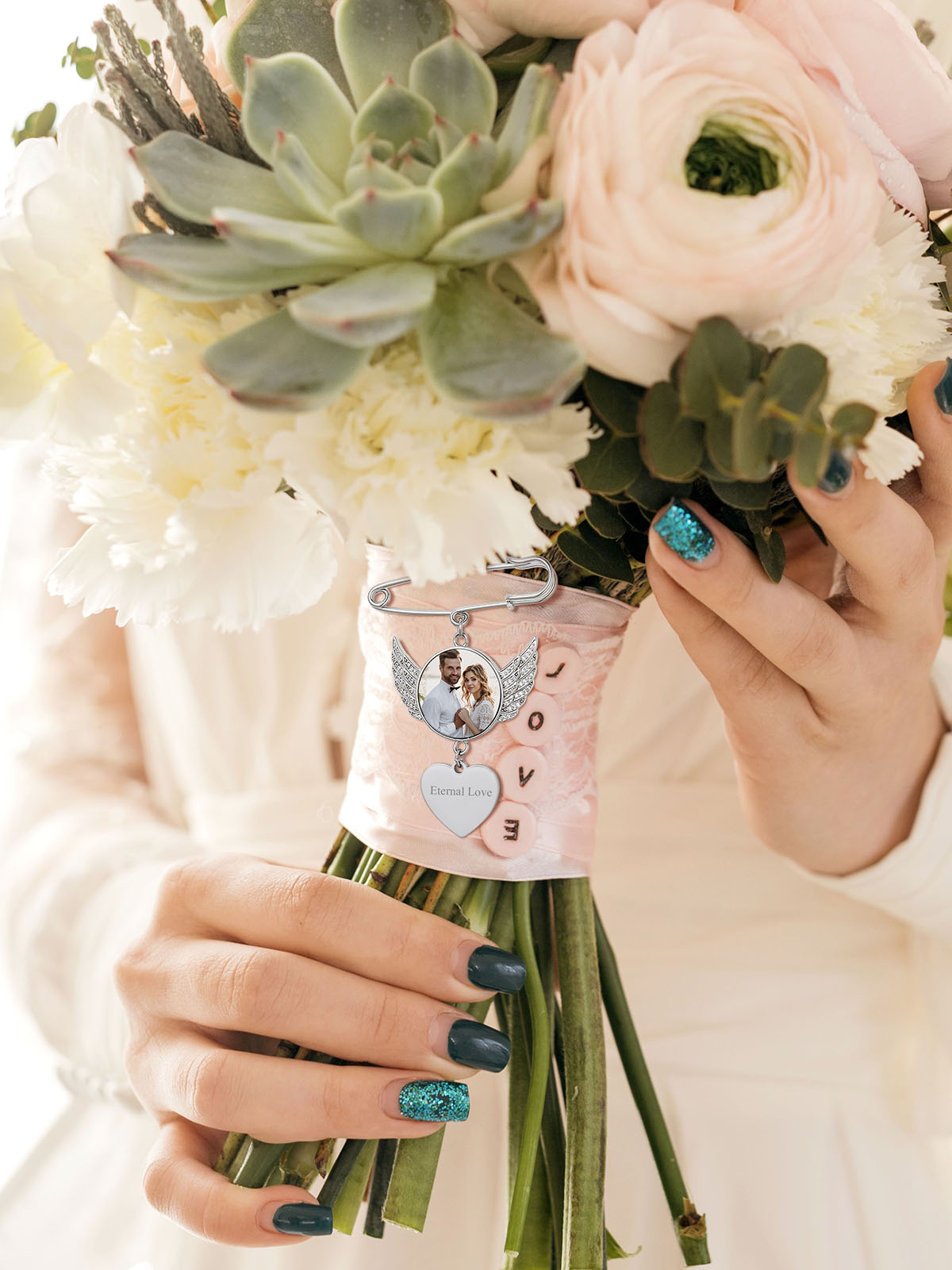 U7 Custom Wedding Bouquet Phot - Embroidery Texture のレビューと価格