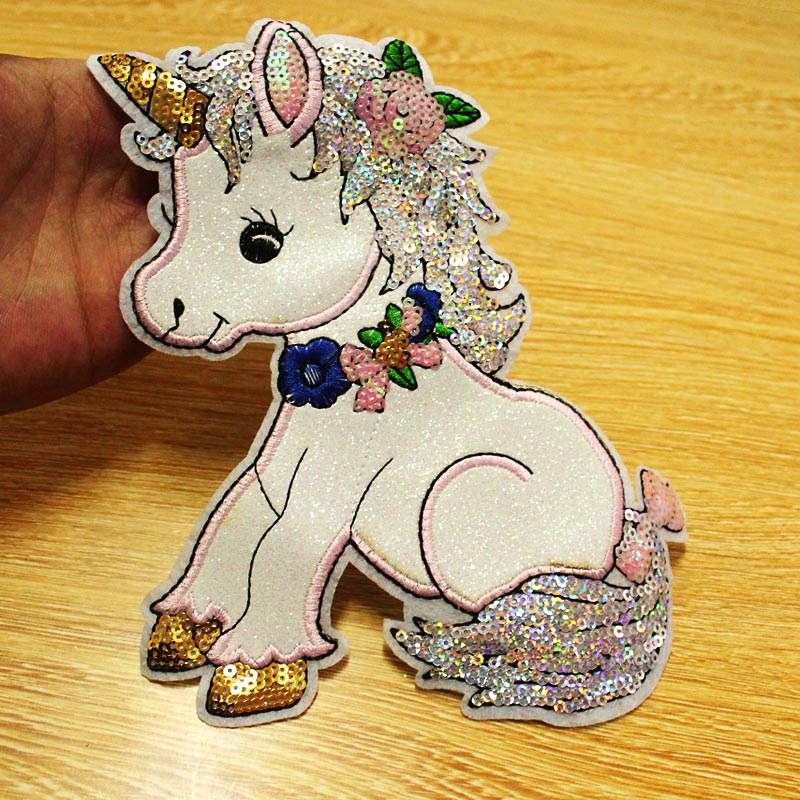 DIY Cloth Unicorn Patch Sequin - Embroidery Unicorn のレビューと価格