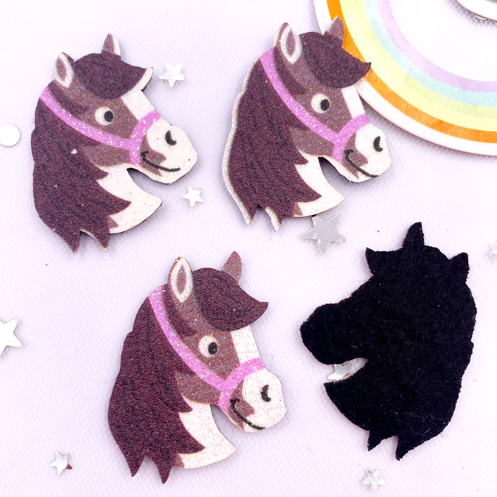 10pcs Glitter Felt Fabric Nonw - Embroidery Unicorn のレビューと価格
