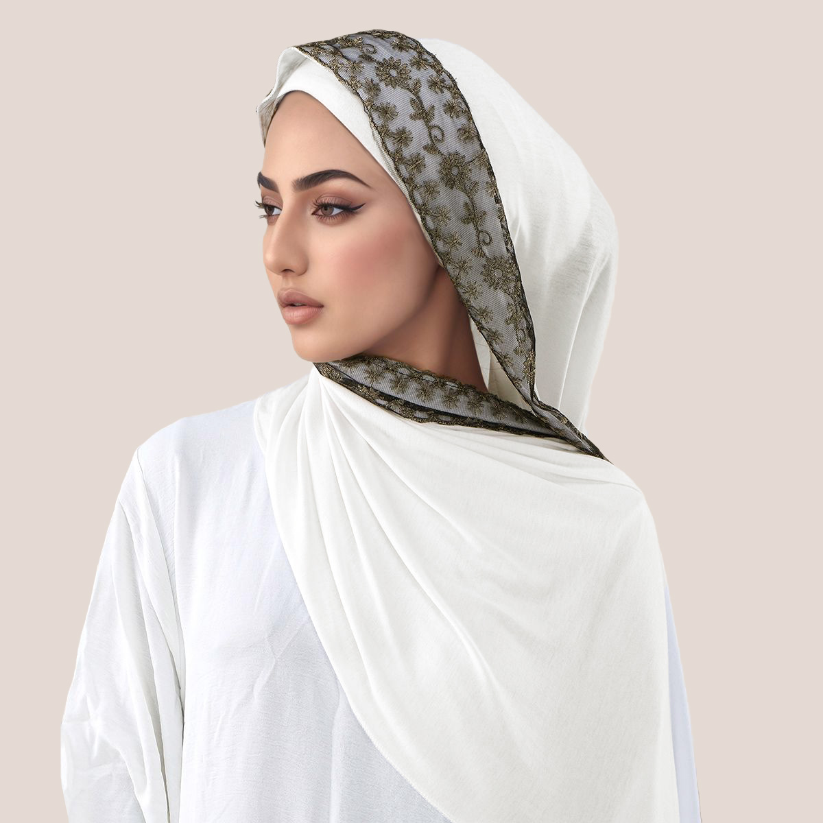 Lace Embroidery Cotton Jersey  - Embroidery Cotton のレビューと価格