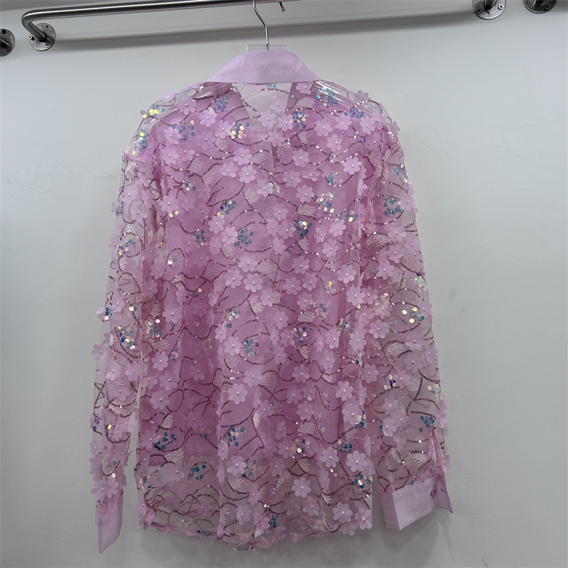 Women's loose long-sleeve shir - Embroidery Unique Design のレビューと価格