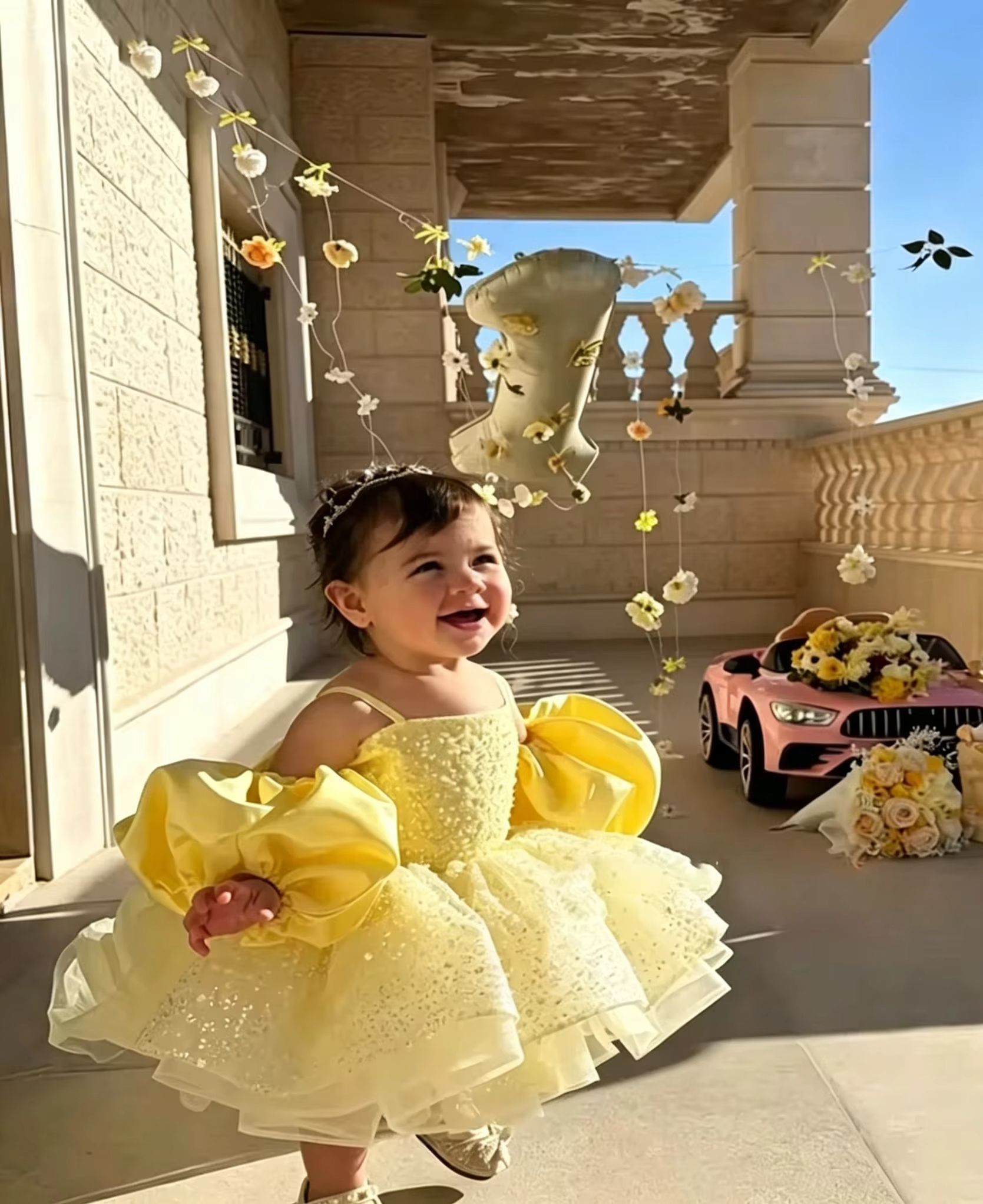 Cute Yellow Flower Girl Dresse - Embroidery Yellow Dress のレビューと価格