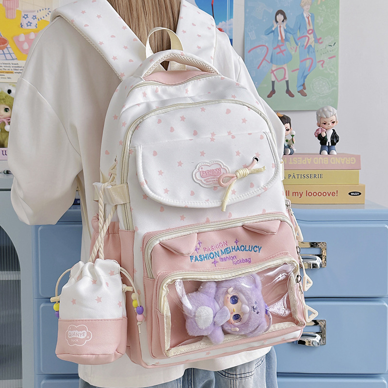 New Cute Transparent Anime Bac - Embroidery Texture のレビューと価格