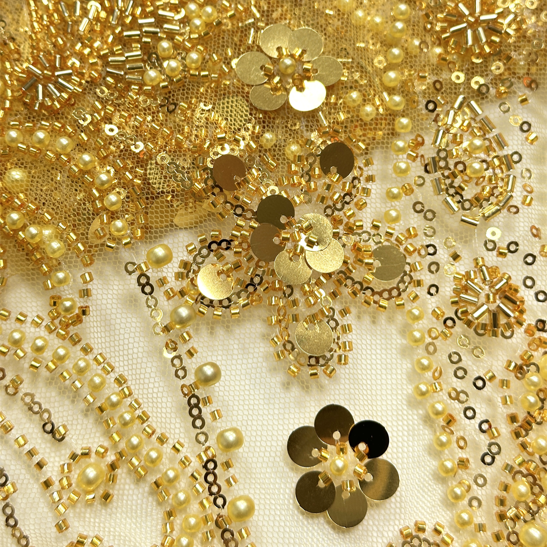 Yellow Bridal Lace Fabric 5 ya - Embroidery Yellow Dress のレビューと価格