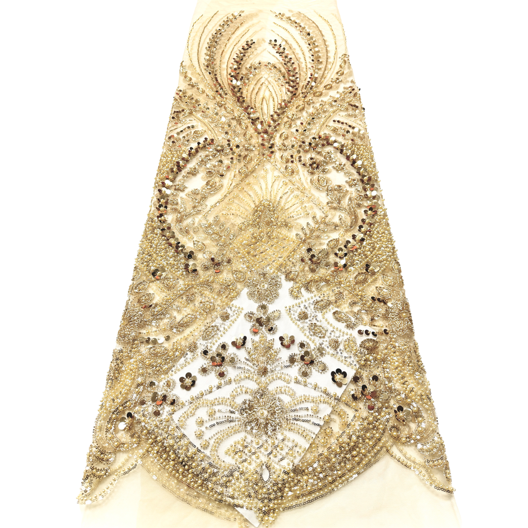 Yellow Bridal Lace Fabric 5 ya - Embroidery Yellow Dress のレビューと価格