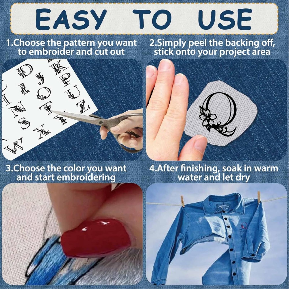 Letter A-Z Water Soluble Embro - Embroidery Water のレビューと価格
