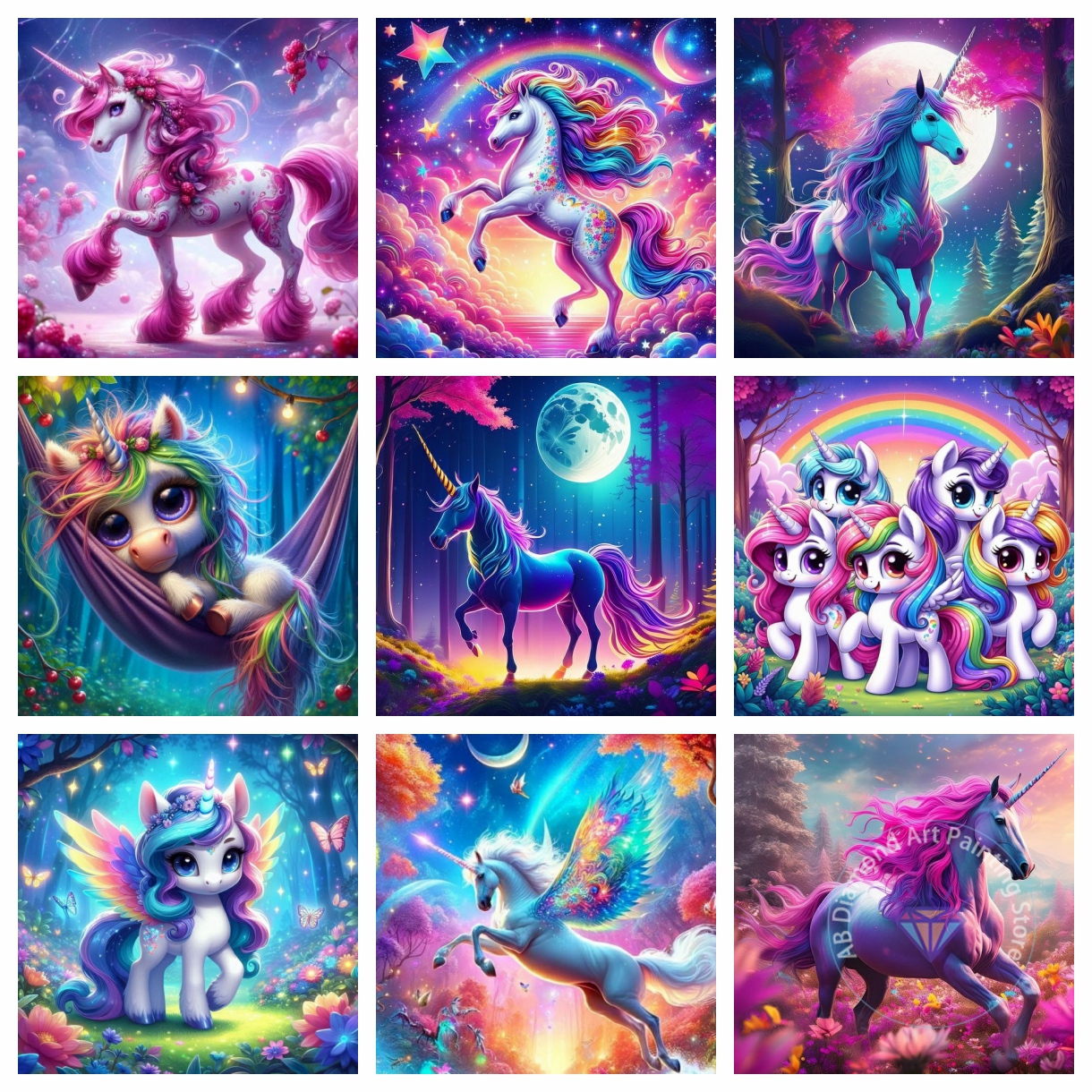 Fantasy cute unicorn Diamond P - Embroidery Unicorn のレビューと価格