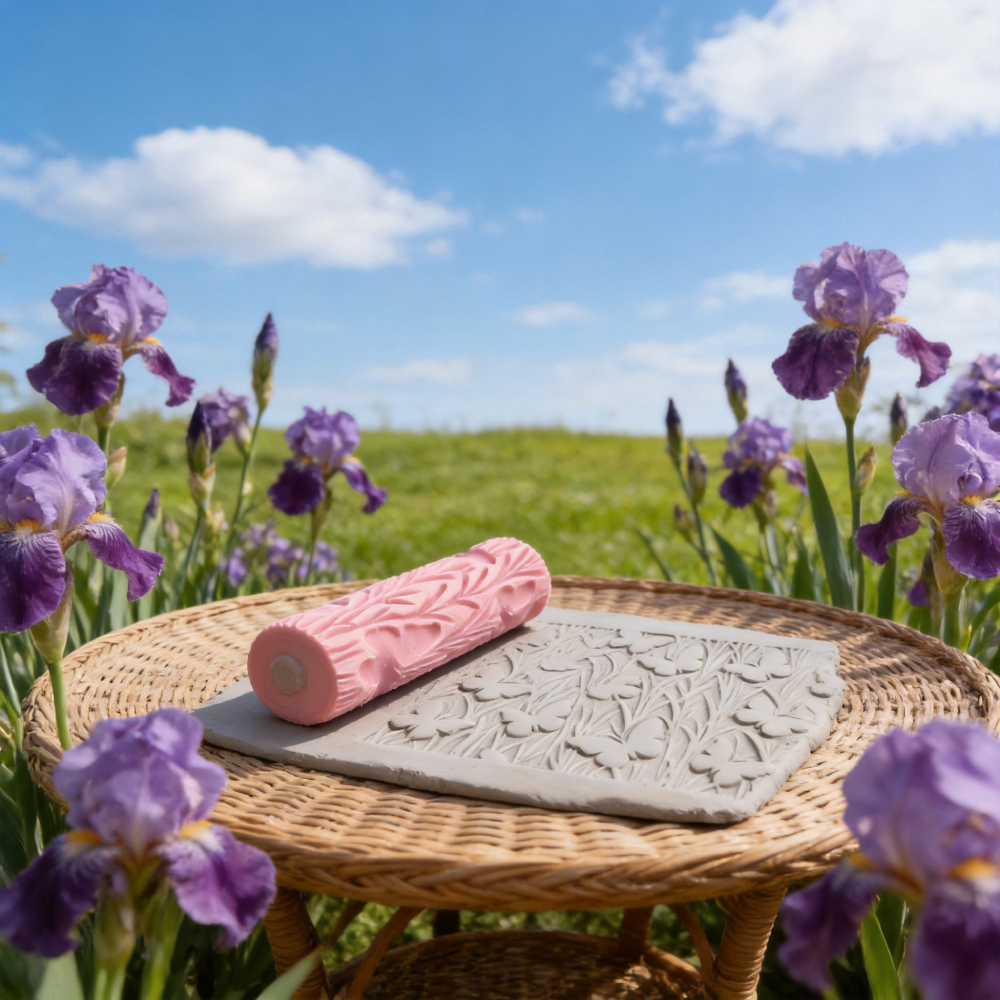 DIY Pottery Craft Rolling Pin  - Embroidery Texture のレビューと価格