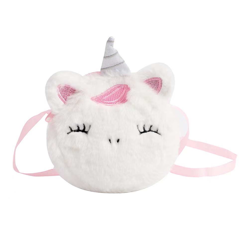 Kids Fashion Plush Shoulder Ba - Embroidery Unicorn のレビューと価格