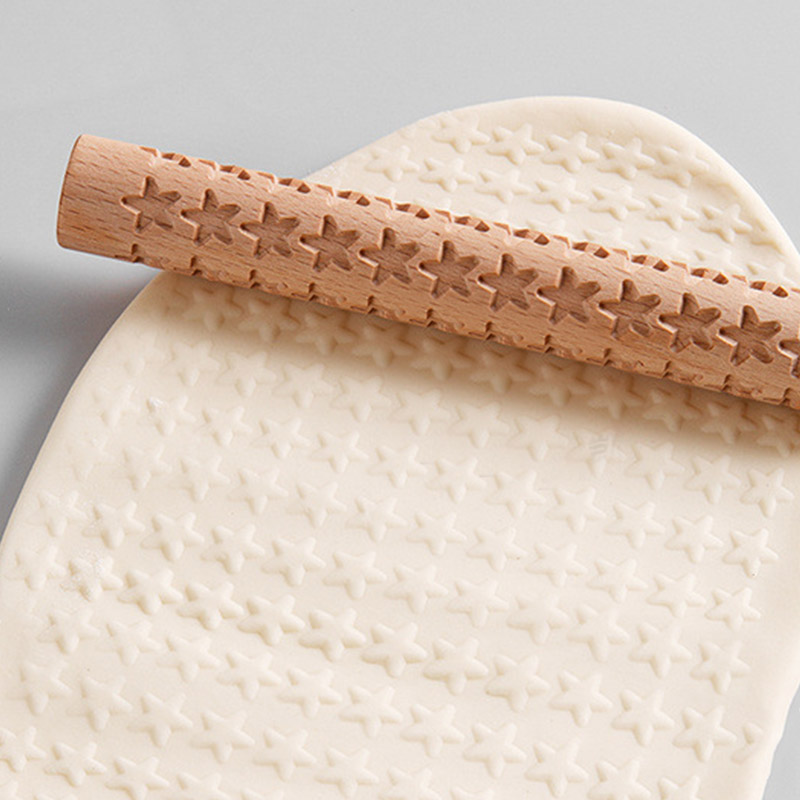 Wooden Texture Rolling Pin Cer - Embroidery Texture のレビューと価格