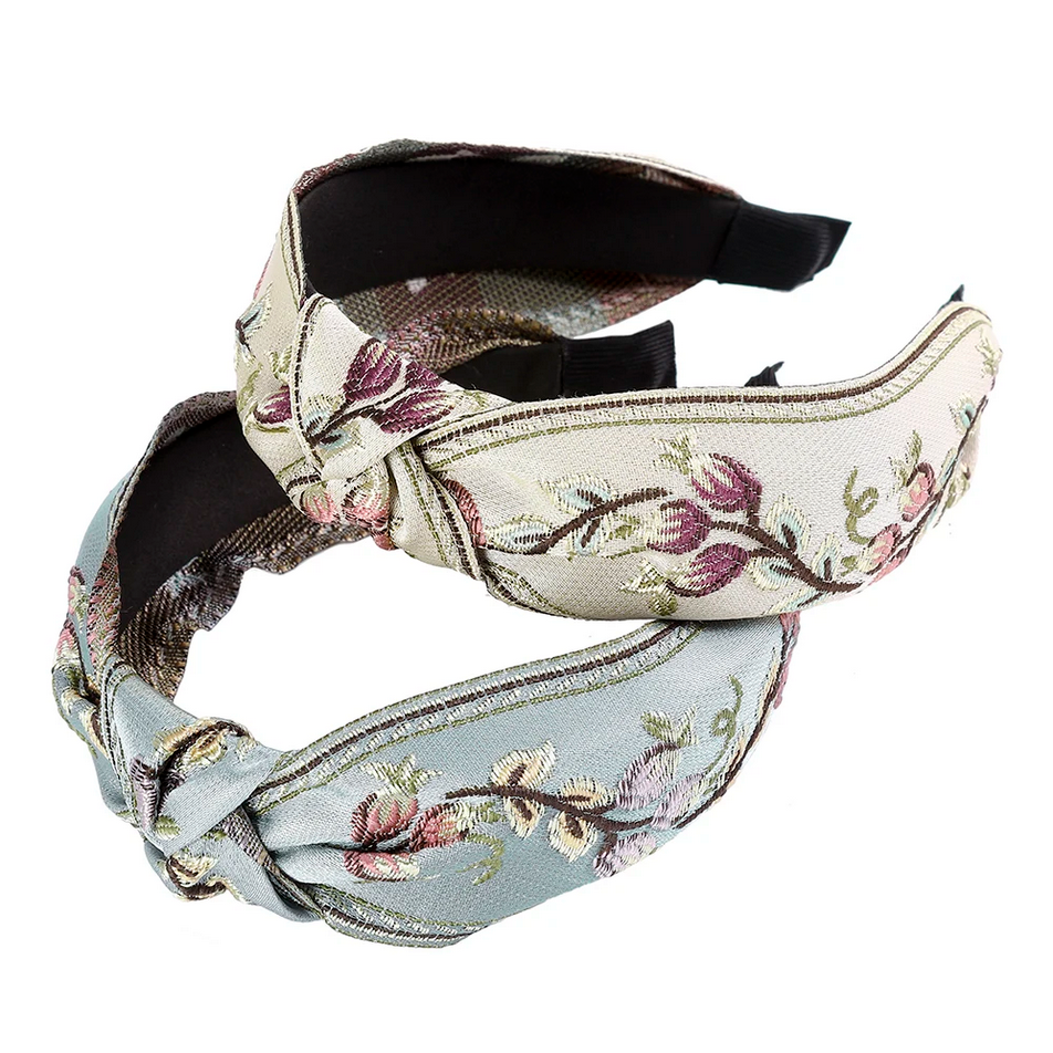 New Retro Knotted Headband For - Embroidery Motif のレビューと価格