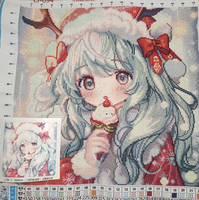 9ct 60x60cm Ice Cream Girl Emb - Embroidery Job のレビューと価格