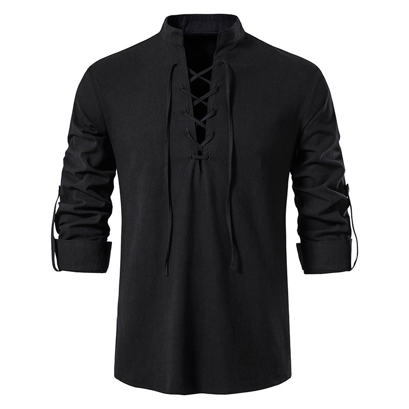 Men's Medieval Lace Up Cotton  - Embroidery Cotton のレビューと価格