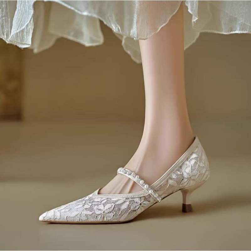 Sexy Lace Embroidery High Heel - Embroidery Dress のレビューと価格
