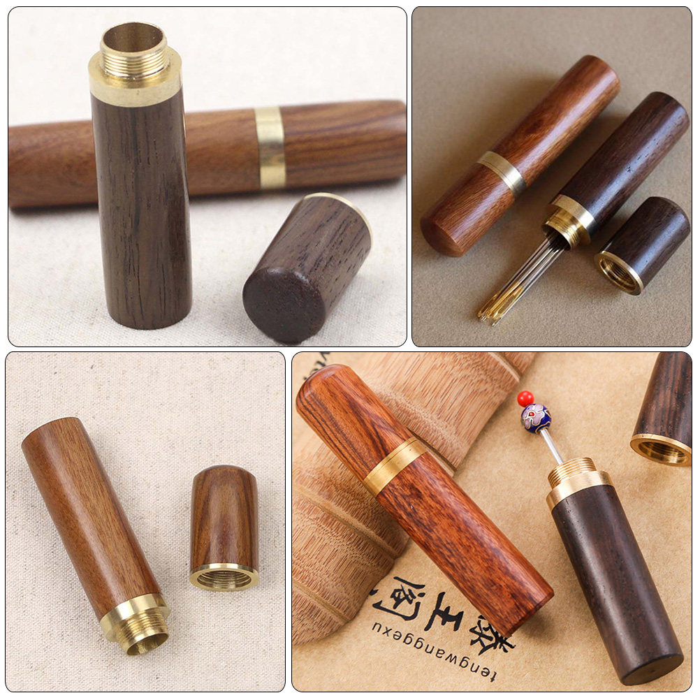 4Pcs Needle Case Wooden Style  - Embroidery Texture のレビューと価格