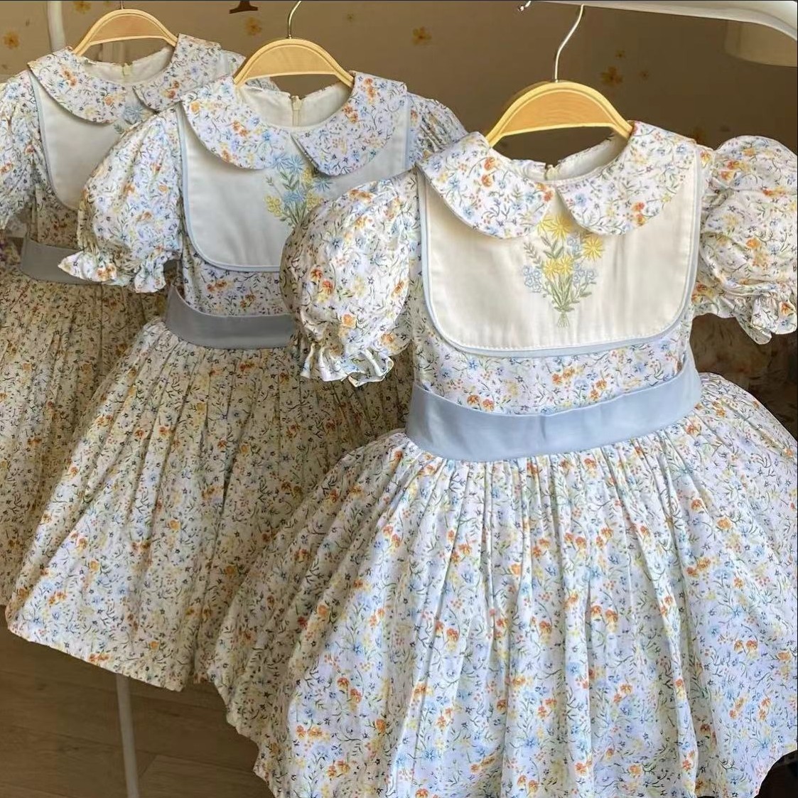 0-12Y Baby Girl Summer Flower  - Embroidery Yellow Dress のレビューと価格