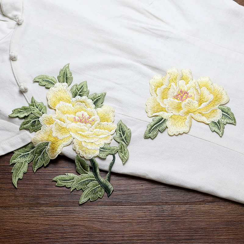1 Pair Red Pink Yellow Embroid - Embroidery Yellow Dress のレビューと価格
