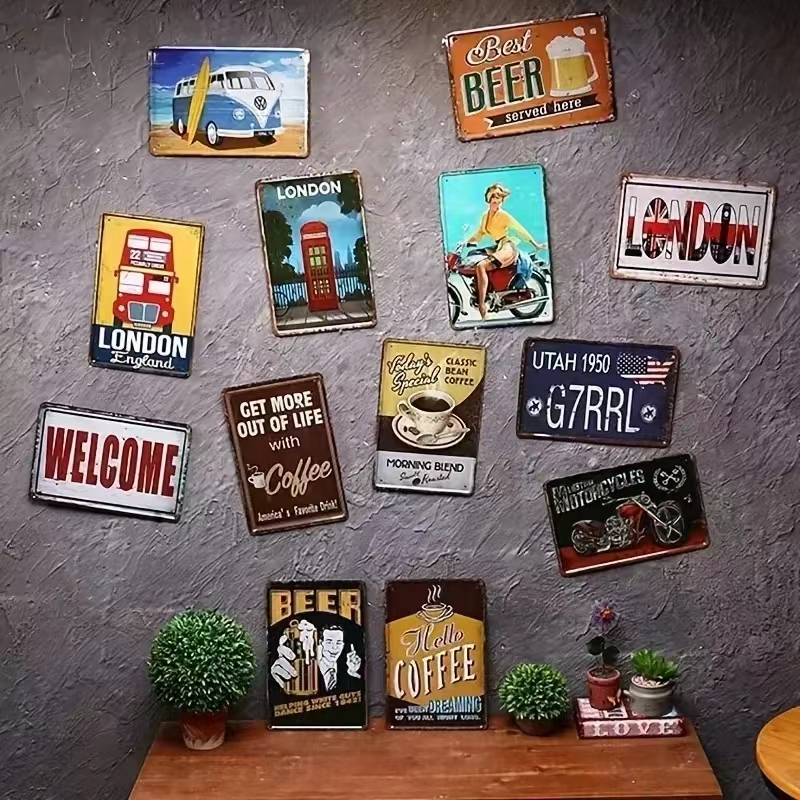 Vintage Bar Metal Signs Bathro - Embroidery Water のレビューと価格