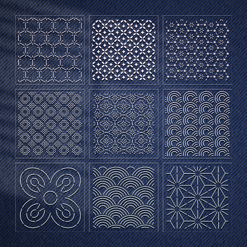 YOMDID 9pcs Sashiko Embroidery - Embroidery Motif のレビューと価格