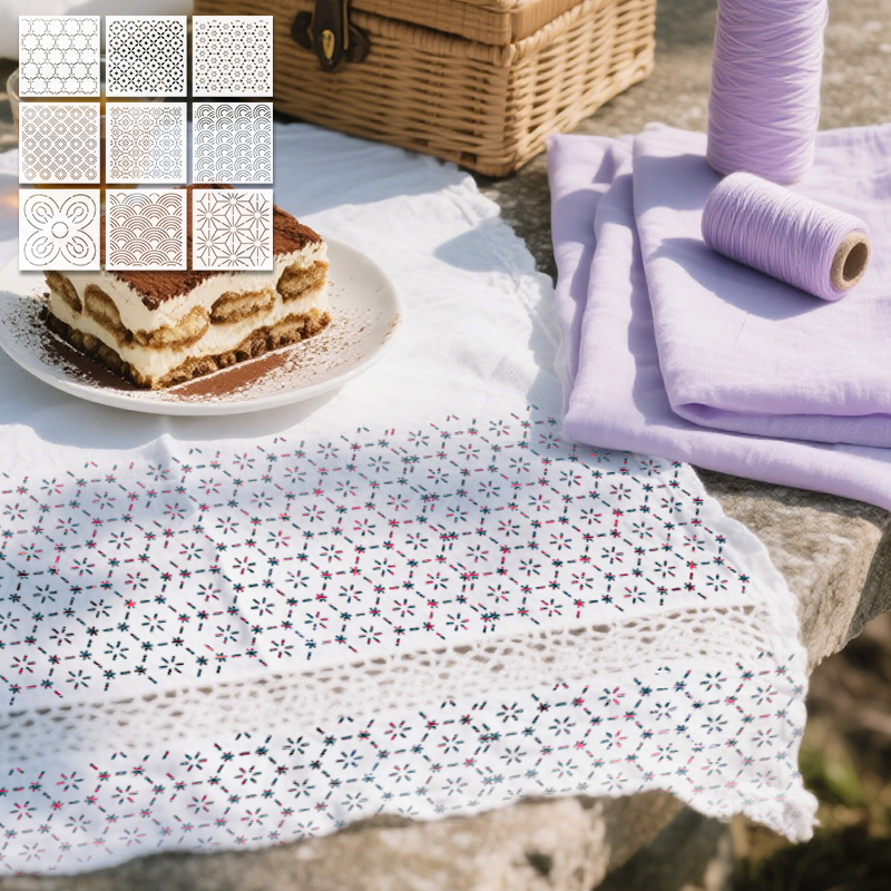 YOMDID 9pcs Sashiko Embroidery - Embroidery Motif のレビューと価格