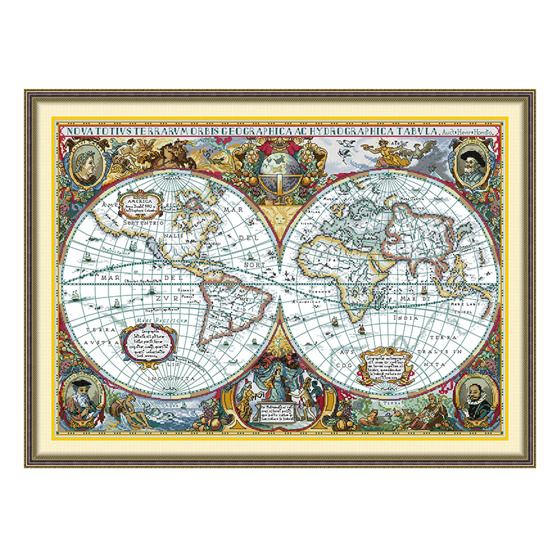 World Map Patterns Counted Cro - Embroidery Job のレビューと価格