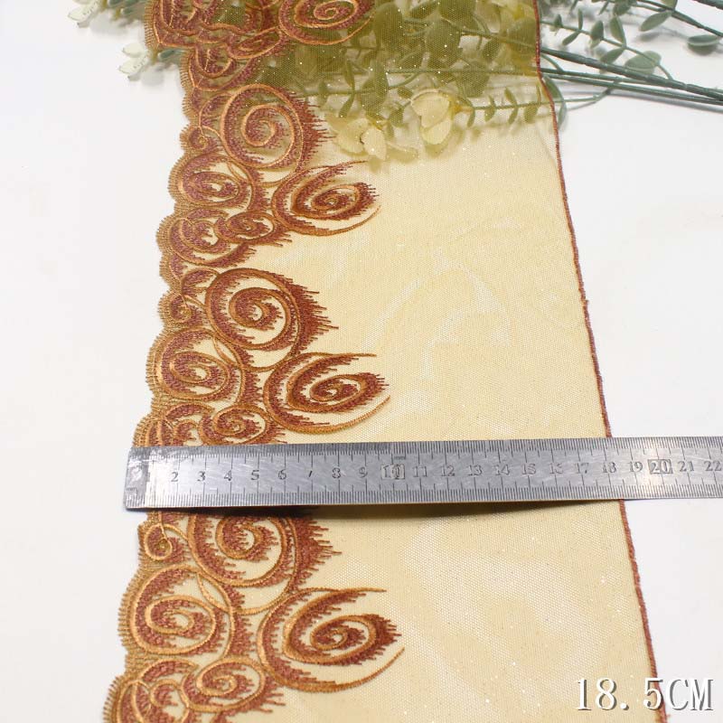 28Yards Embroidery Lace Fabric - Embroidery Yellow Dress のレビューと価格