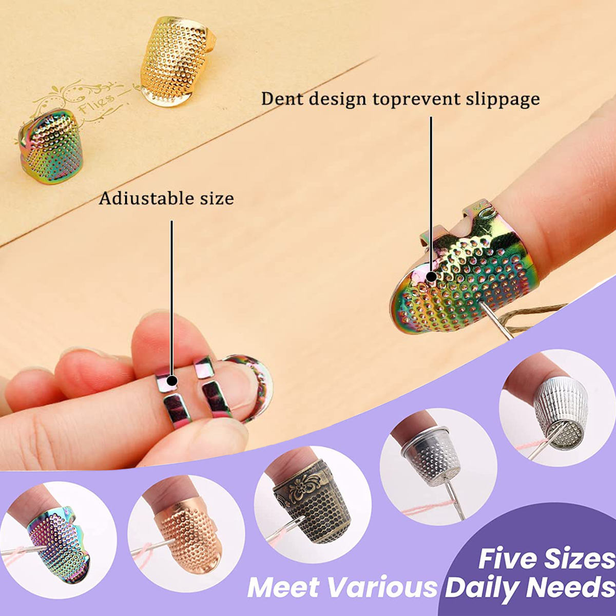 Hand-Working Sewing Thimble Me - Embroidery Job のレビューと価格