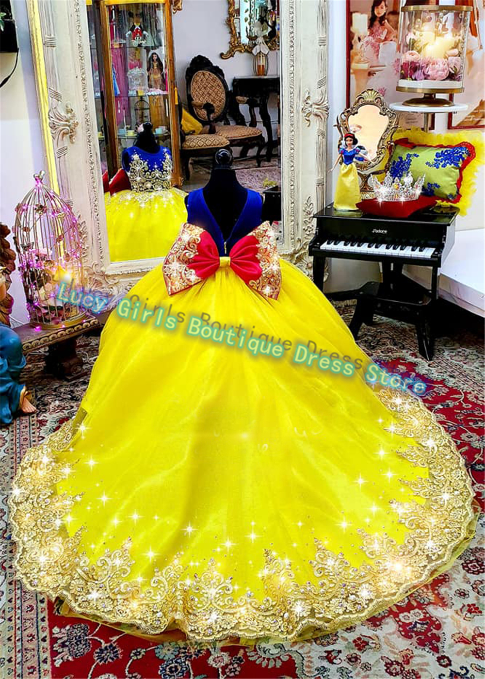Luxuriously Yellow Flower Girl - Embroidery Yellow Dress のレビューと価格