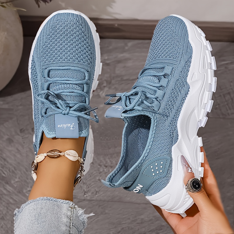 Breathable Knit Sneakers Fashi - Embroidery Cotton のレビューと価格