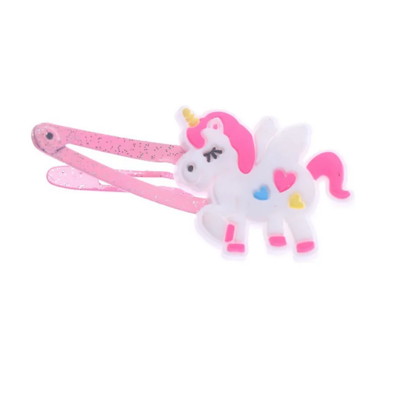 4PCS Unicorn Hair Clips Barret - Embroidery Unicorn のレビューと価格