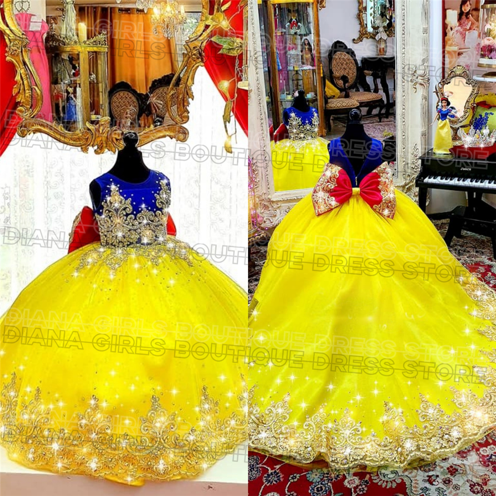 Gorgeous Yellow Flower Girl Dr - Embroidery Yellow Dress のレビューと価格