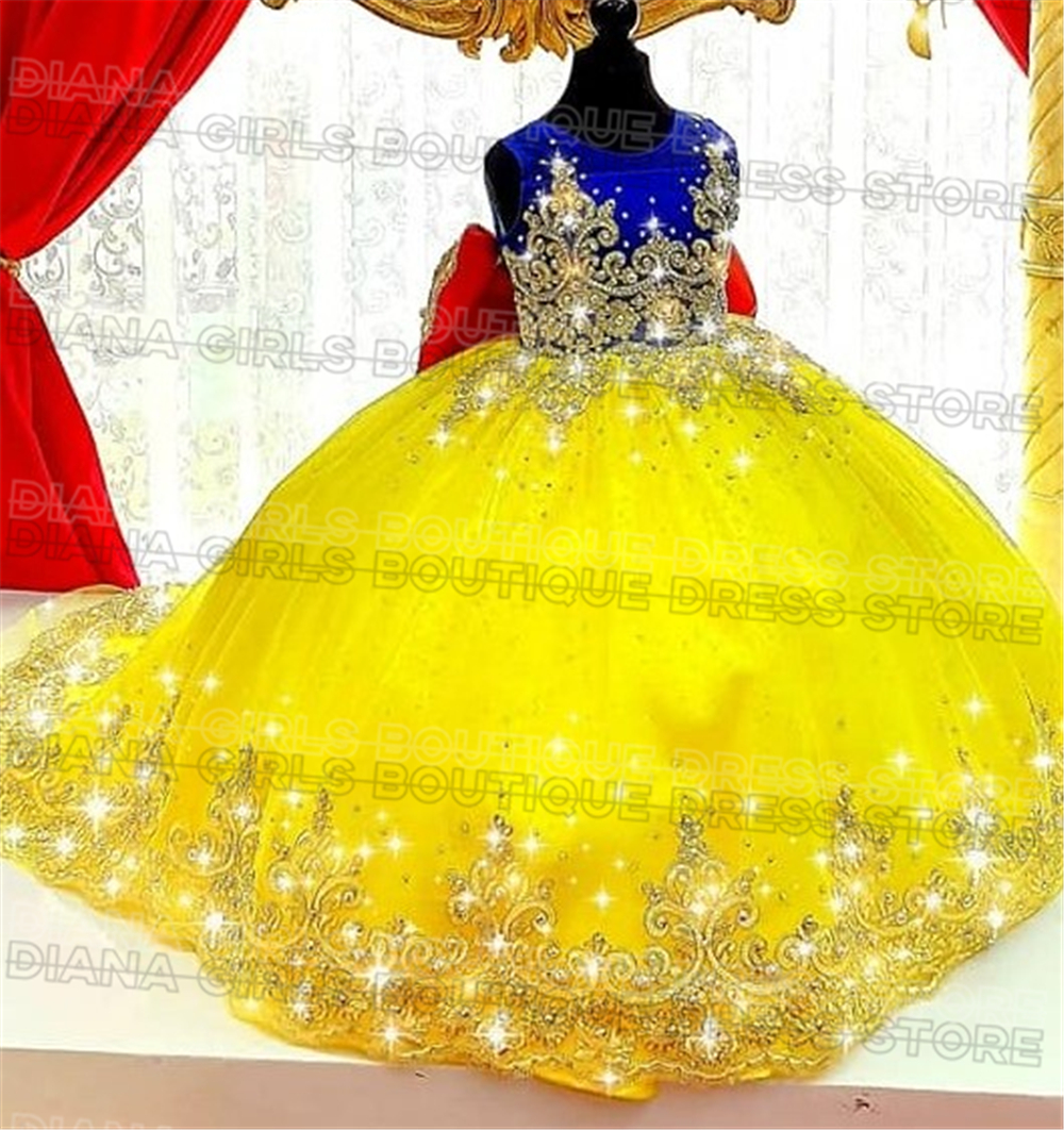 Gorgeous Yellow Flower Girl Dr - Embroidery Yellow Dress のレビューと価格