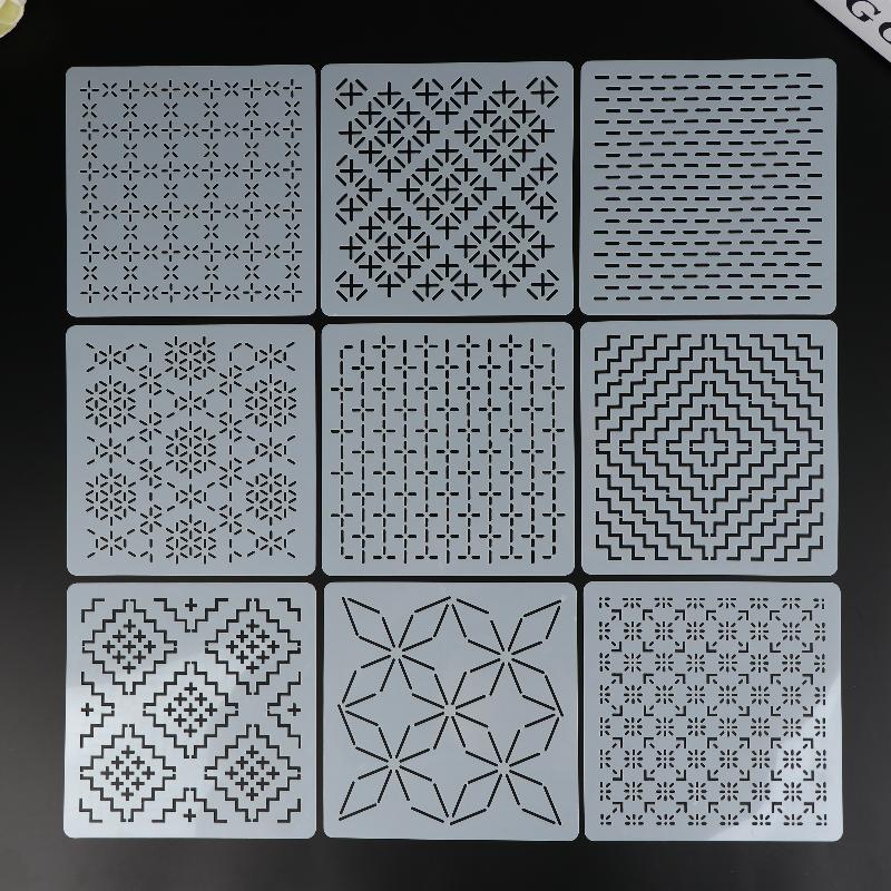 9/32Pcs Sashiko Embroidery Tem - Embroidery Motif のレビューと価格