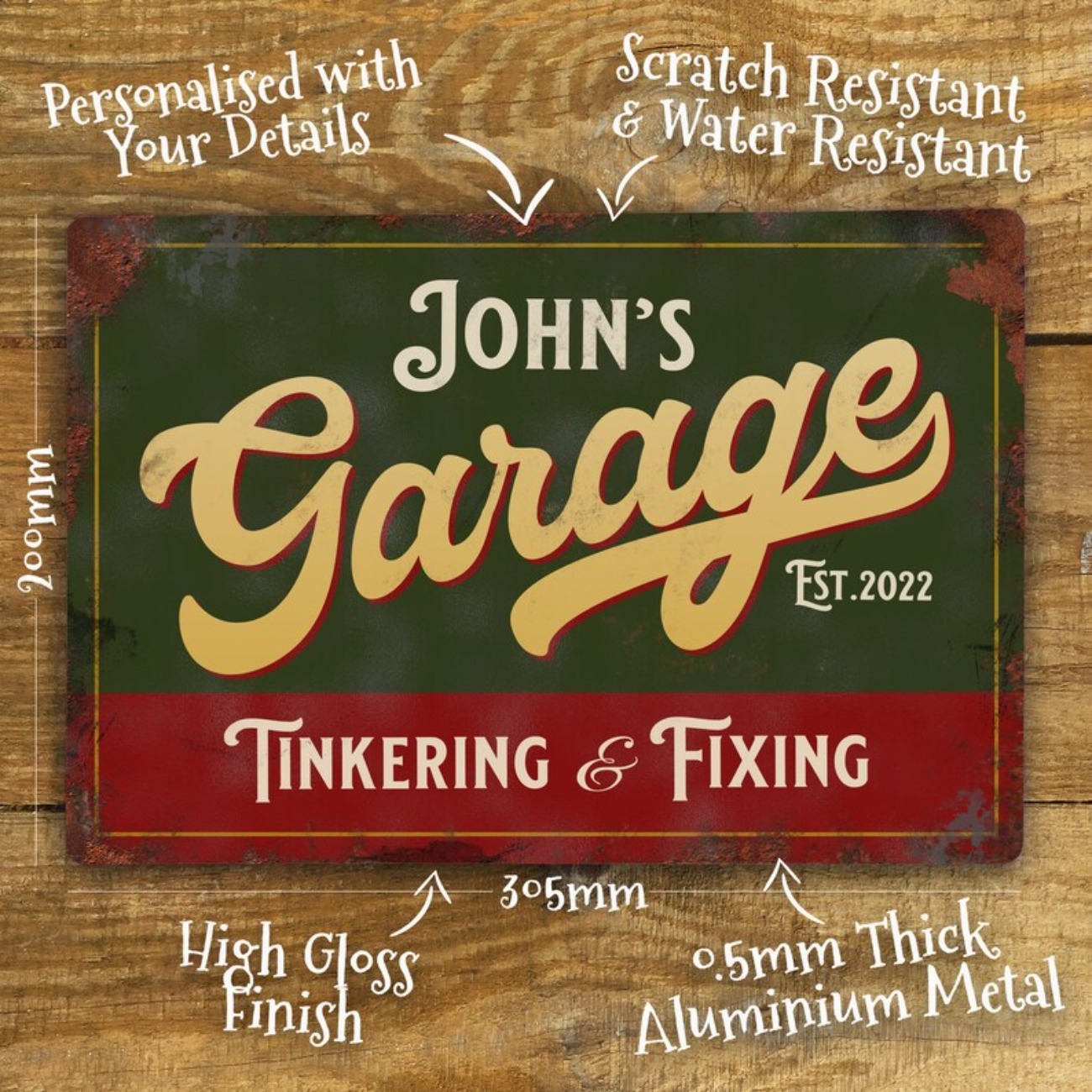 Custom Personalised Garage Met - Embroidery Water のレビューと価格