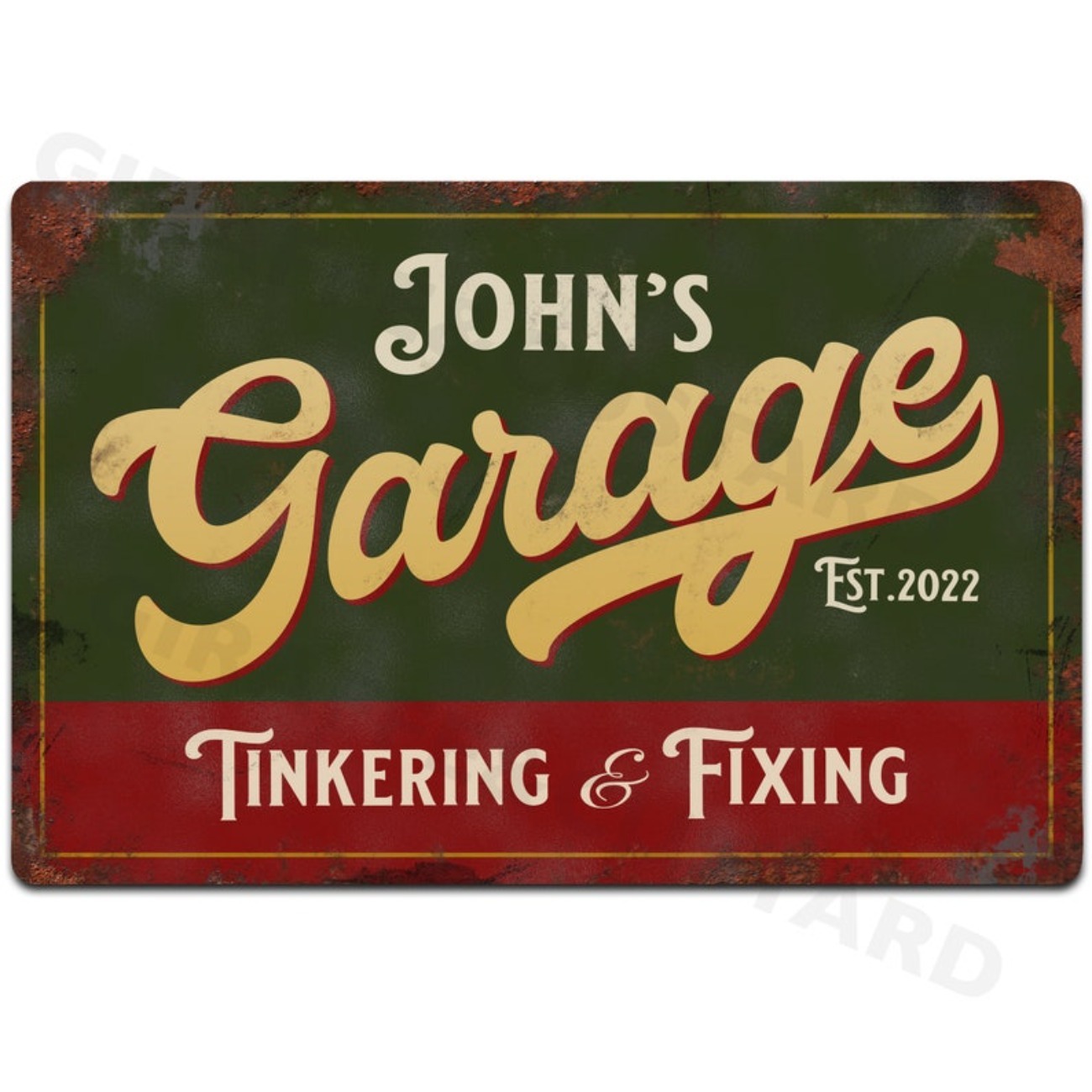 Custom Personalised Garage Met - Embroidery Water のレビューと価格