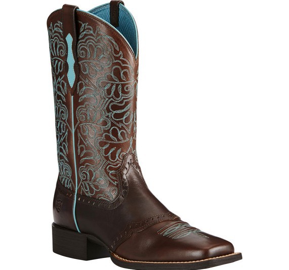 Men's Brown Leather Cowboy Boo - Embroidery Motif のレビューと価格