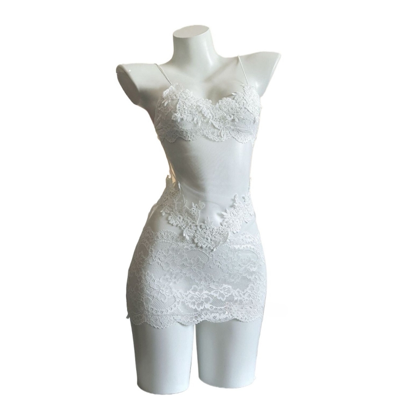 Sexy Lace Embroidery Strapless - Embroidery Dress のレビューと価格