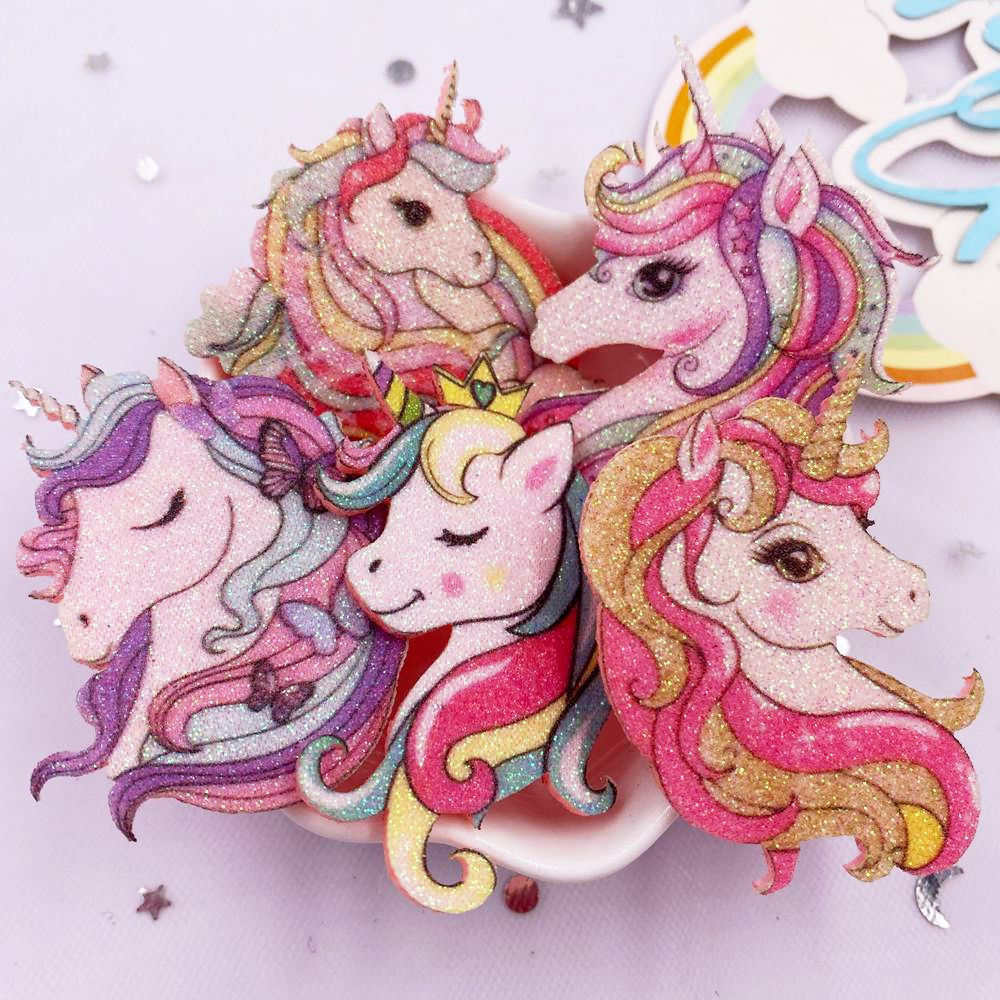 10pcs Glitter Felt Fabric Nonw - Embroidery Unicorn のレビューと価格
