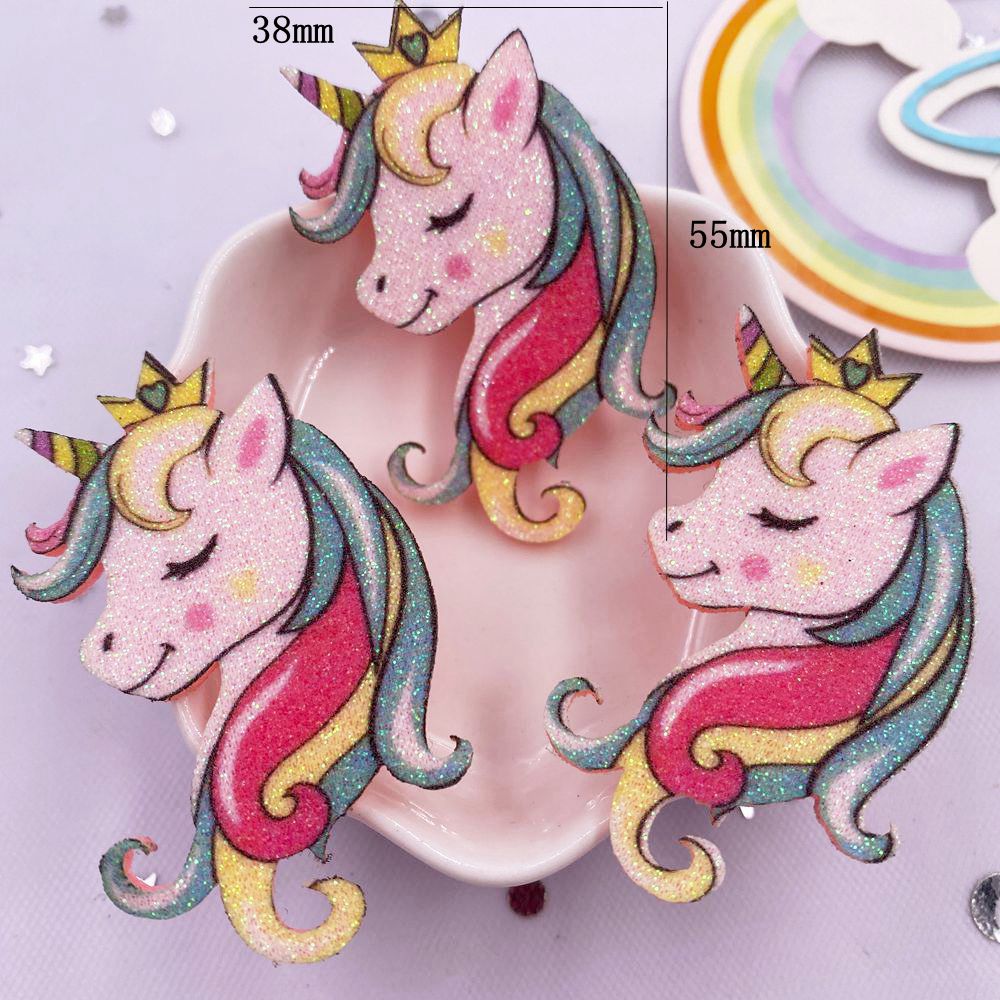 10pcs Glitter Felt Fabric Nonw - Embroidery Unicorn のレビューと価格