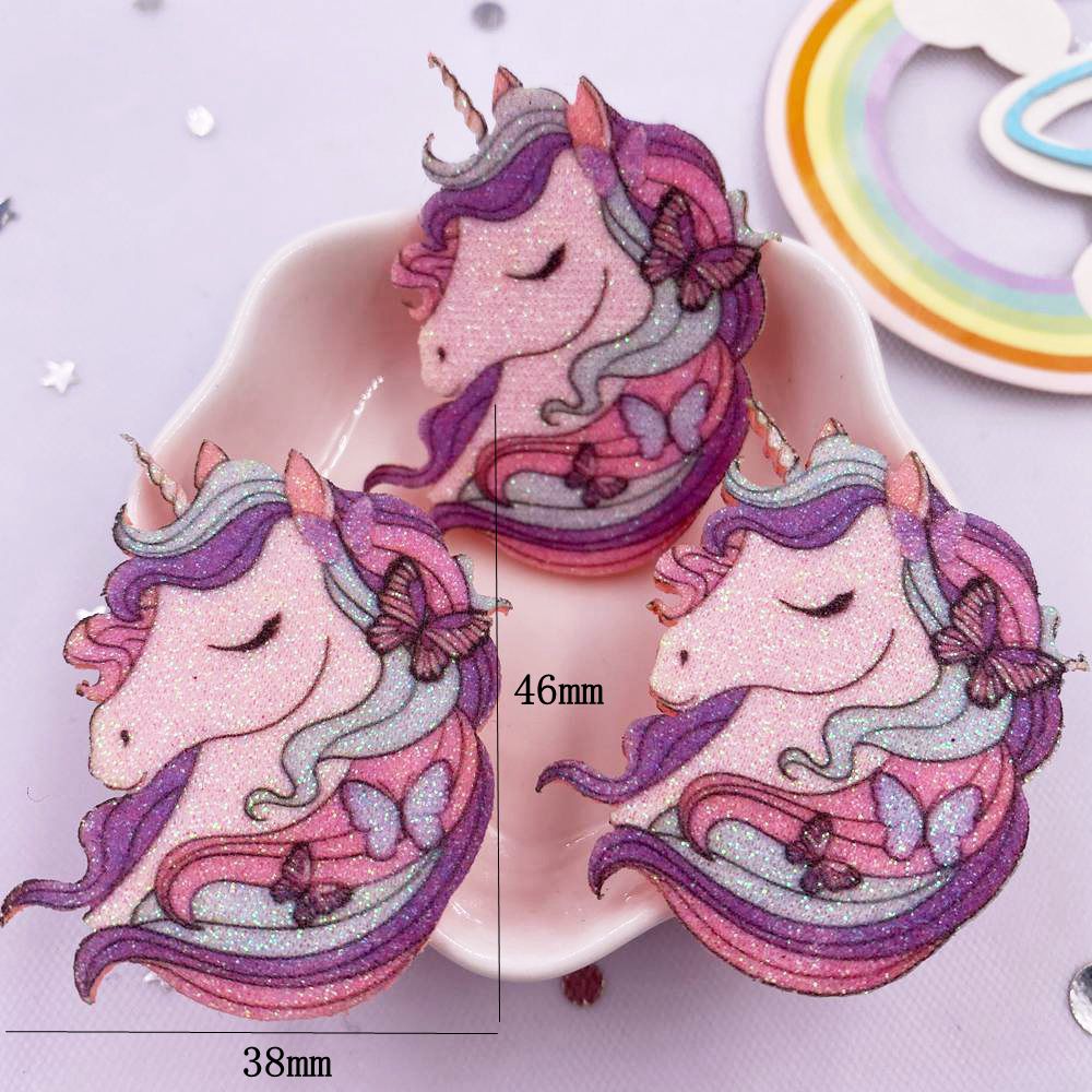 10pcs Glitter Felt Fabric Nonw - Embroidery Unicorn のレビューと価格