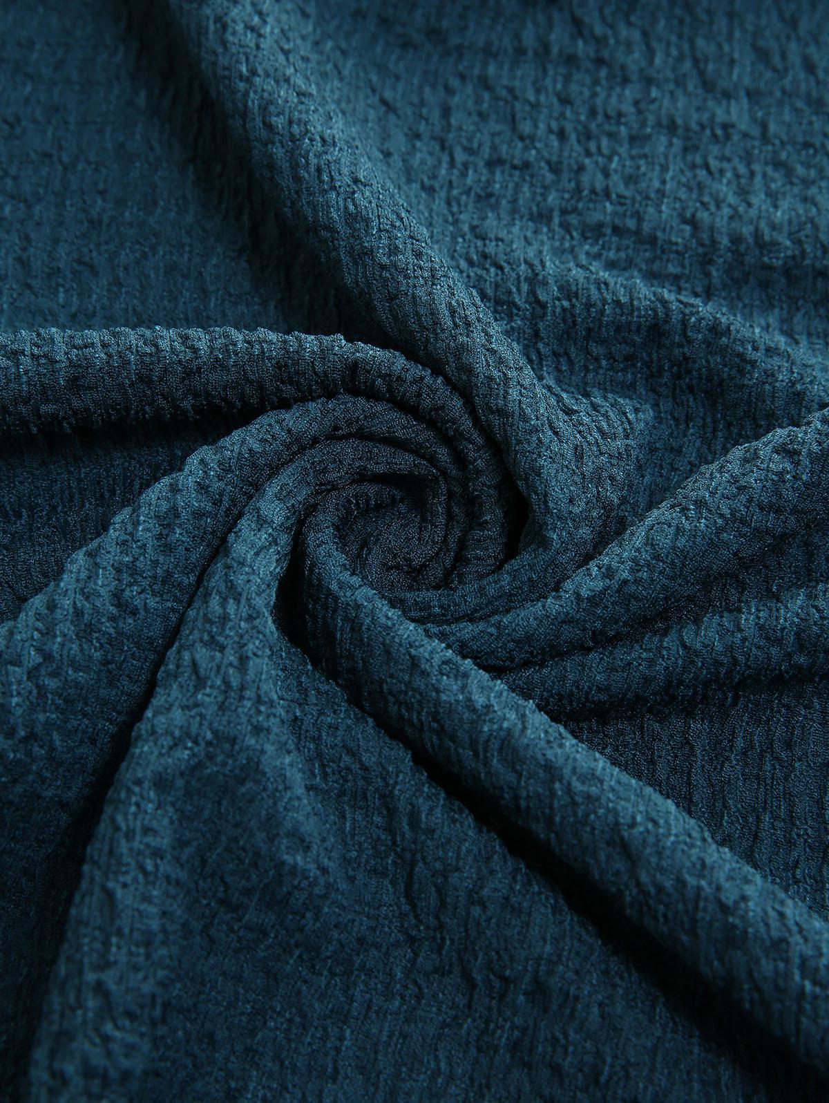 Plus Size Casual Deep Green Dr - Embroidery Texture のレビューと価格